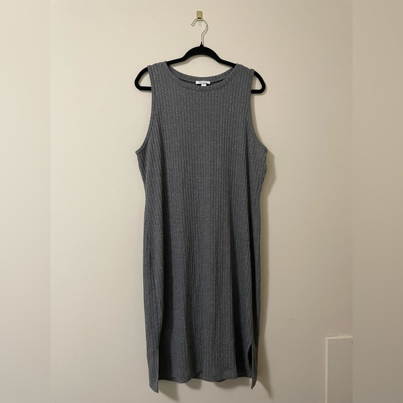 Nine‎ West Classic Sleeveless Ribbed Dress in Grey - XXL - Picture 1 of 7
